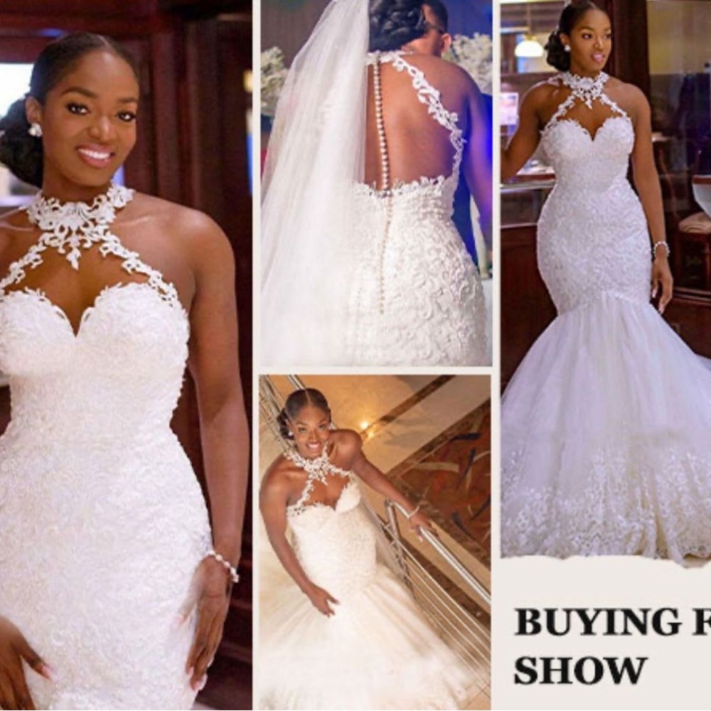 Elegant White Lace Wedding Dress